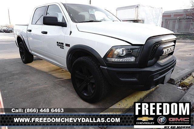 2021 RAM 1500 Classic Warlock Crew Cab 4x4 5'7" Box in White — front three-quarter view