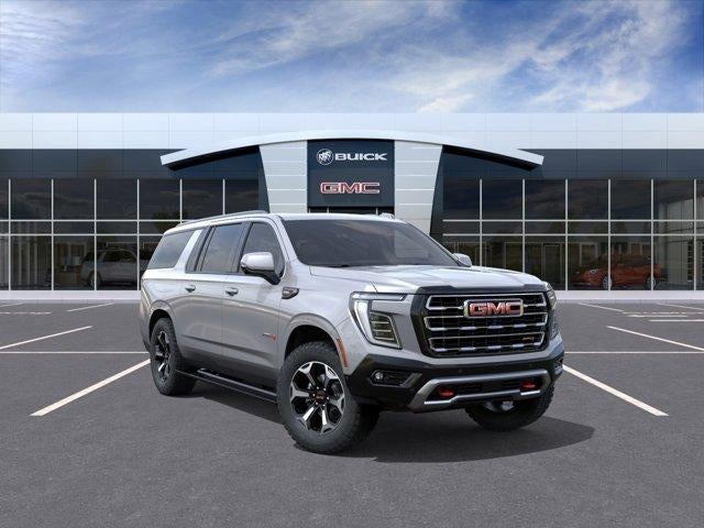 2026 GMC Yukon XL AT4 in Sterling Metallic — front three-quarter view