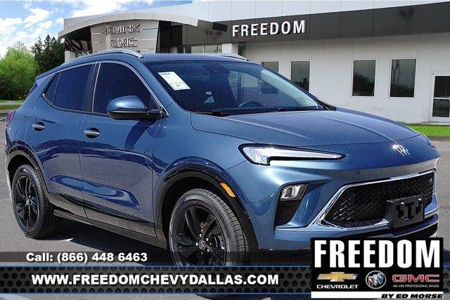2026 Buick Encore GX Sport Touring in Ocean Blue Metallic — front three-quarter view