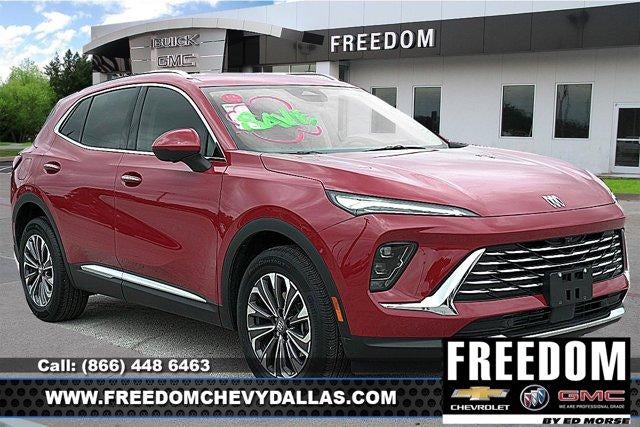 2025 Buick Envision Preferred in Brilliant Red — front three-quarter view